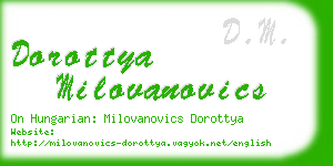 dorottya milovanovics business card